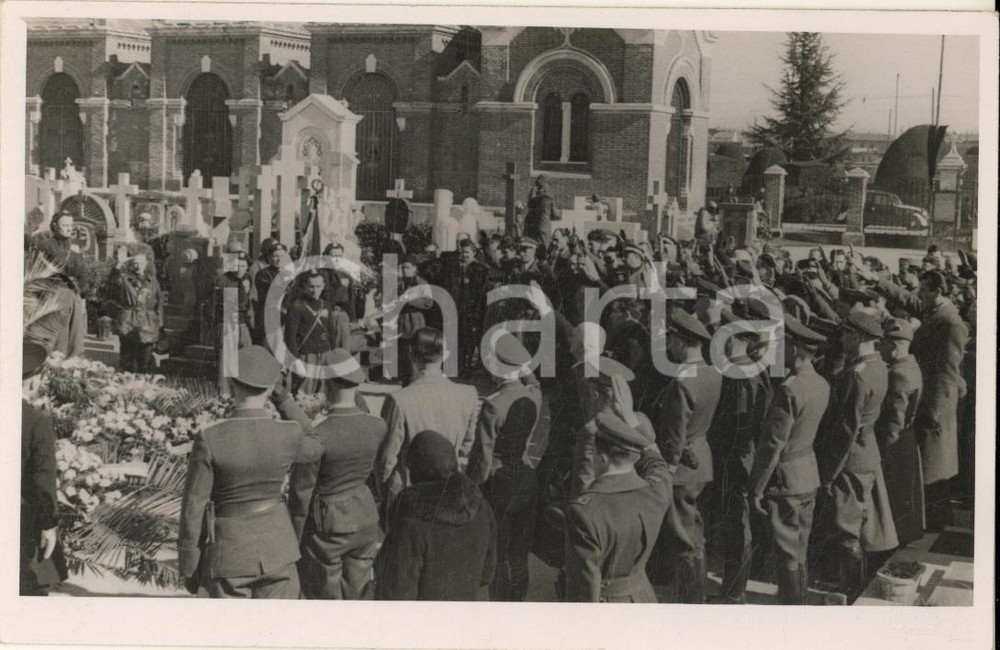 Fotografia d epoca originale 1942 GALLARATE Commemorazione Mario BRUMANA fondatore del Fascio Foto 11 1