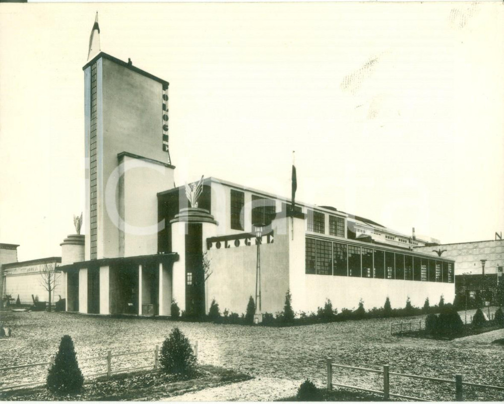 Fotografia d epoca originale 1939 EXPOSITION DE LIEGE Il padiglione della POLONIA Fotografia 1