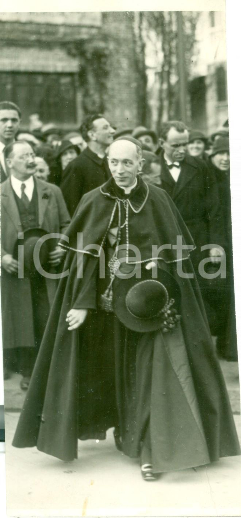 Fotografia d epoca originale 1934 MILANO Card. Ildefonso SCHUSTER visita Fiera Campionaria Fotografia 1