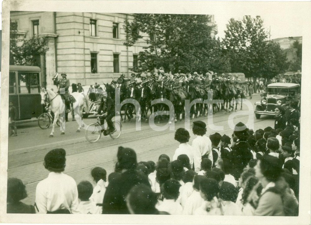 Fotografia d epoca originale 1938 ROMA Sfilata reparti di cavalleria alle Grandi Manovre FOTOGRAFIA 1