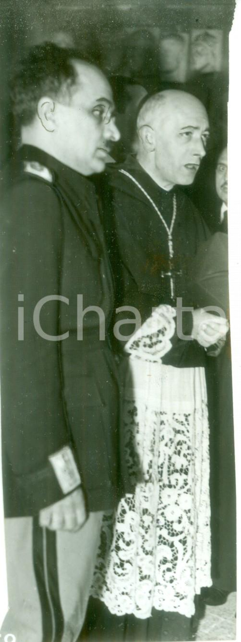 Fotografia d epoca originale 1940 MILANO Card. Ildefonso SCHUSTER inaugura nuova sede scuola BEATO ANGELICO 1