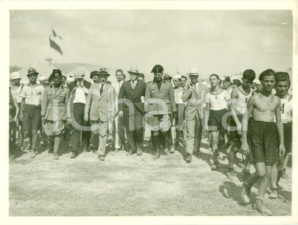 Fotografia d epoca originale 1931 ROMA Renato RICCI visita il campo Avanguardisti Fotografia 1