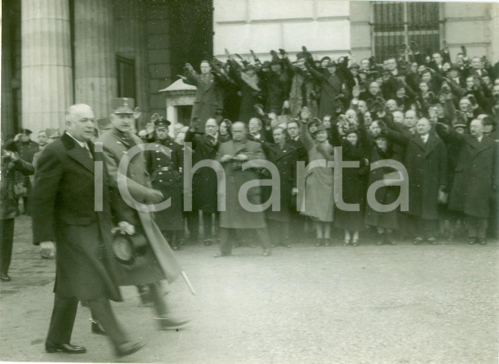 Fotografia d epoca originale 1937 WIEN Konstantin VON NEURATH accolto da Theodor HASELMAYR Fotografia 1