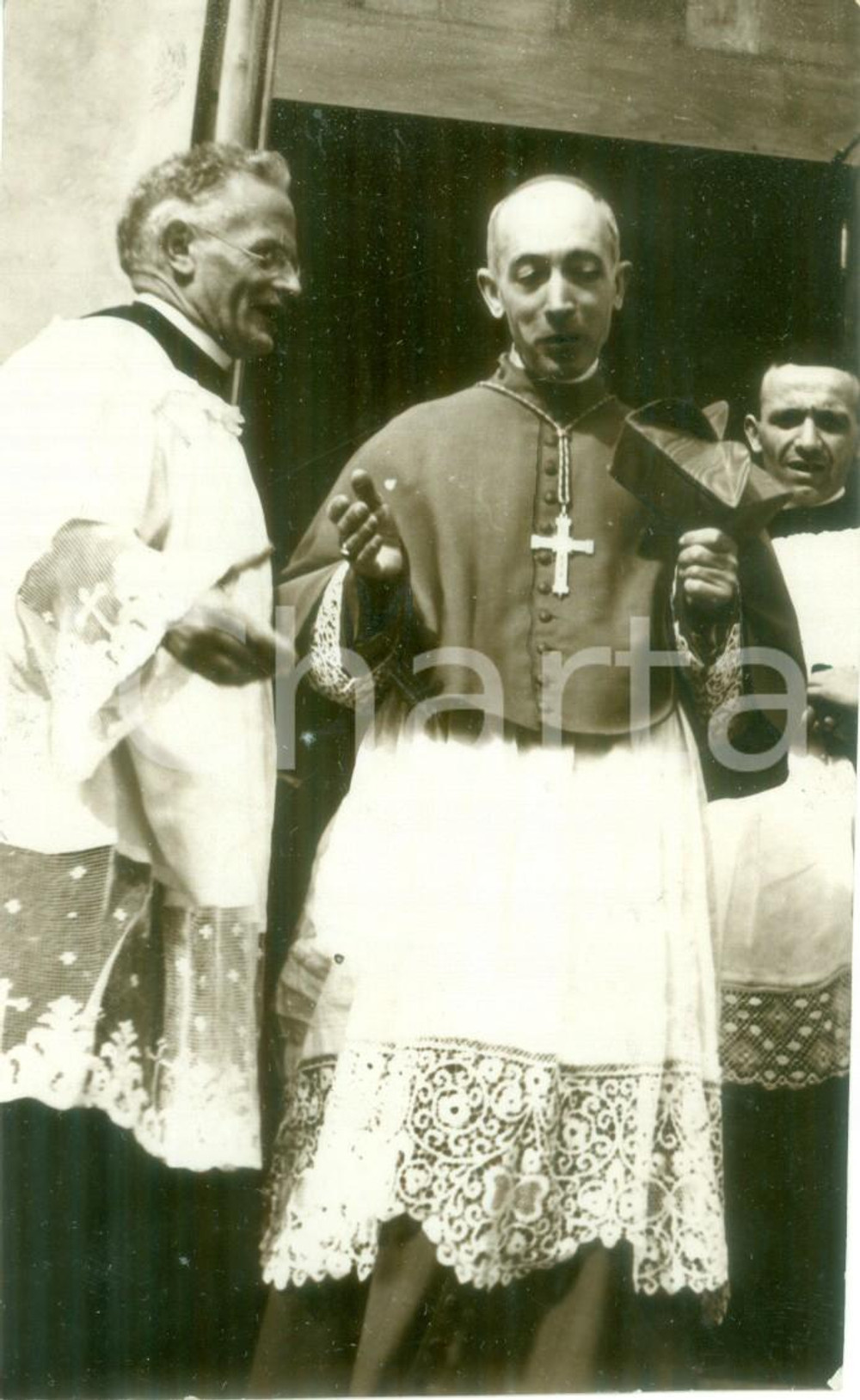 Fotografia d epoca originale 1930 ca MILANO Cardinale Ildefonso SCHUSTER con Prelati Fotografia 1