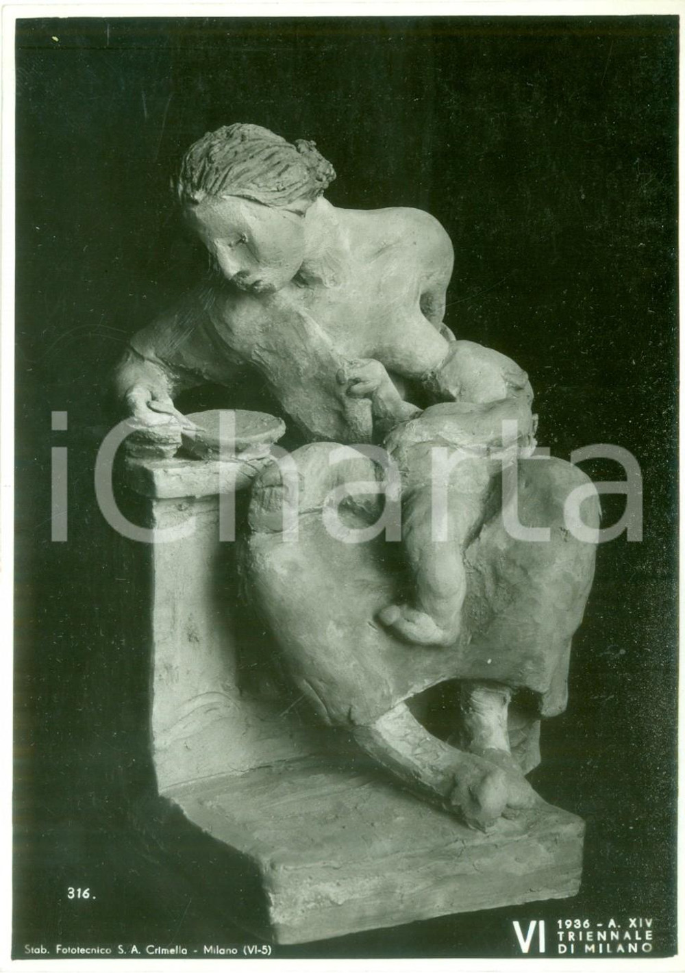 1936 MILANO Maternità di Adelina ZANDRINO in mostra alla VI TRIENNALE Fotografia