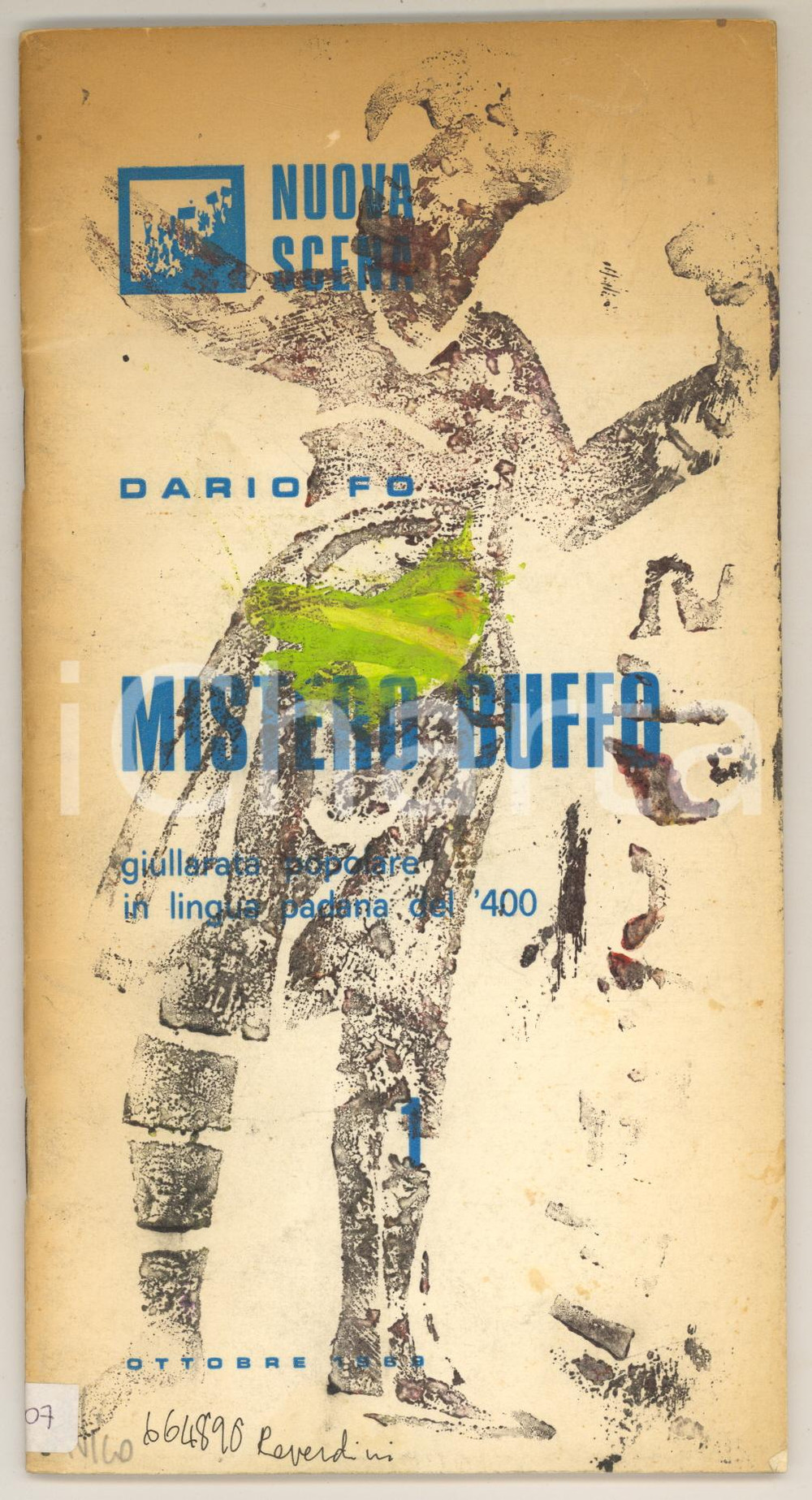 Libro, pubblicazione d epoca 1969 TEATRO Dario FO  Mistero buffo  Giullarata Ed. Nuova Scena 1