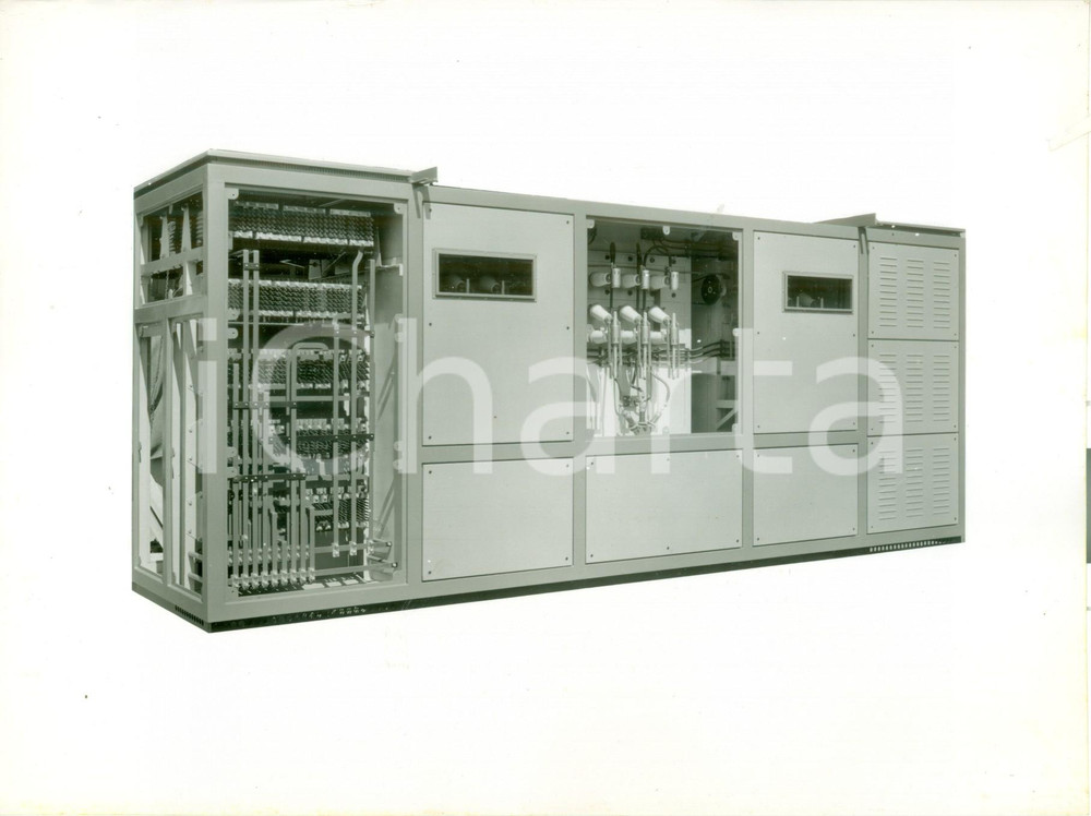 Materiale pubblicitario d’epoca 1960 MILANO Telemeccanica Elettrica Cabina alta tensione Scheda fotografica 1