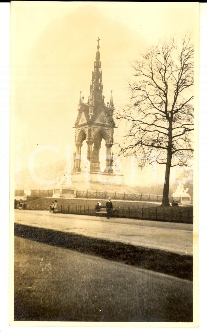 Fotografia d epoca originale 1924 LONDON UK KENSINGTON  Albert Memorial Fotografia VINTAGE 8x13 1