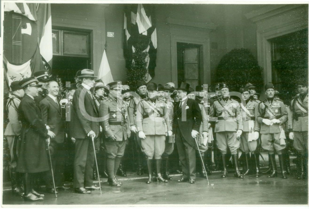 Fotografia d epoca originale 1928 ROMA Stato Maggiore della FINLANDIA in visita ufficiale Fotografia 1