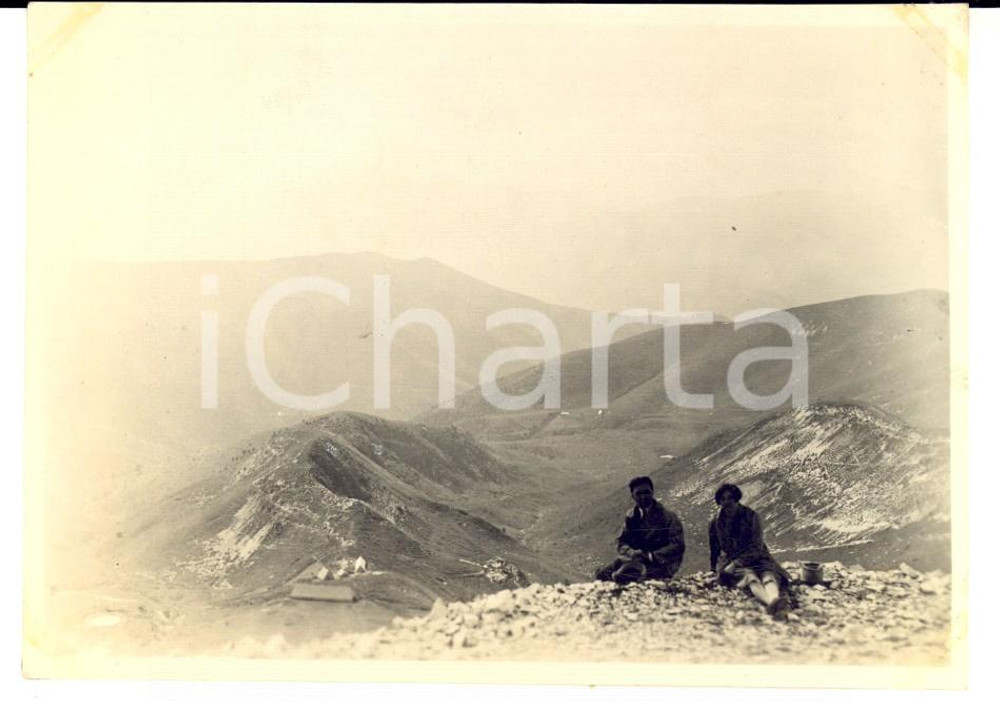 Fotografia d epoca originale 1927 MONTE GRAPPA VI Escursionisti in cima Fotografia VINTAGE 12x9 cm 1