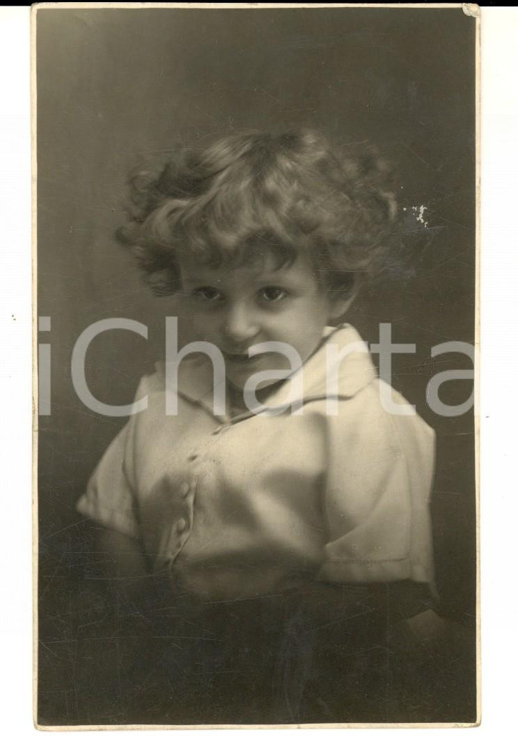Fotografia d epoca originale 1910 ca BRESCIA Ritratto di Spartaco VIOTTO bambino Foto CANDIANI di CASTEGNATI 1