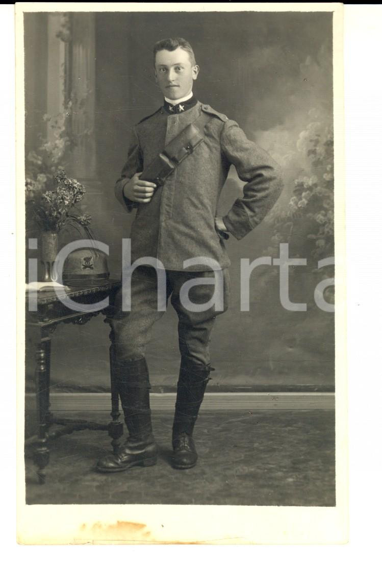 Fotografia d epoca originale 1924 BOLOGNA Ritratto di un soldato 3Â° Reggimento Artiglieria Foto DAL MISTRO 1