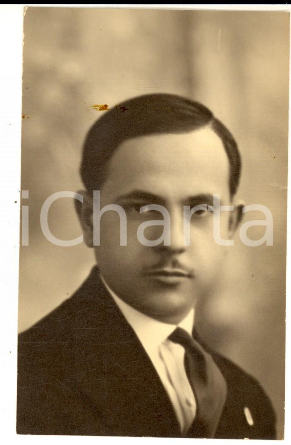 Fotografia d epoca originale 1940 ca MILANO Ritratto dell imprenditore Leonino FONTANA Foto con dedica 1