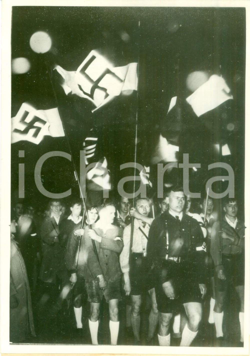 Fotografia d epoca originale 1938 VIENNA Hitlerjugend in festa per annessione dell AUSTRIA Fotografia 1