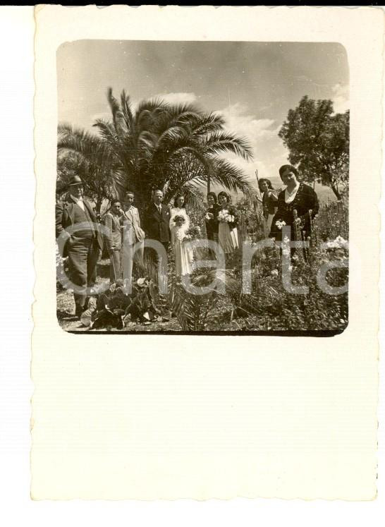 Fotografia d epoca originale 1941 ROCCADASPIDE SA Famiglia con bambina alla Prima Comunione Foto 7x9 cm 1