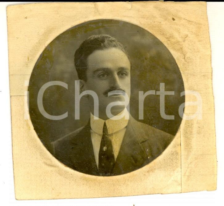 Fotografia d epoca originale 1930 ca BERGAMO REDONA Ritratto del cav.  Mario RAMELLI Foto 9x8 cm 1
