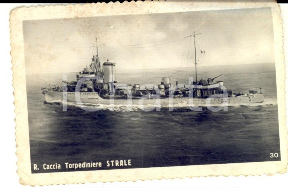 Fotografia d epoca originale 1940 ca REGIA MARINA Caccia Torpediniere STRALE Foto seriale 9x7 cm 1