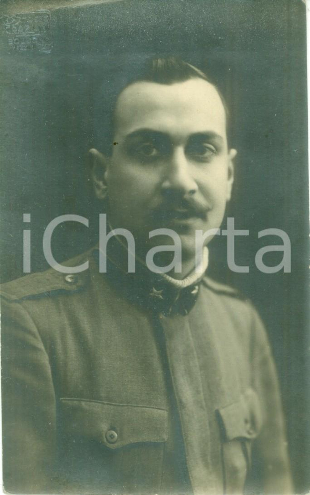 Cartolina originale da collezione 1920 ca REGIO ESERCITO Ritratto di soldato di fanteria Cartolina Studio GRAZIANI 1