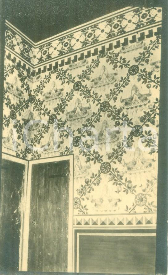 Fotografia d epoca originale 1911 MILANO Interno BICOCCA DEGLI ARCIMBOLDI Affreschi parietali Fotografia 1