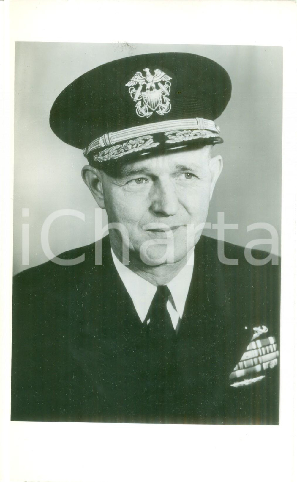 Fotografia d epoca originale 1951 USA Ammiraglio John M. WILL comandante Divisione Atlantica Fotografia 1