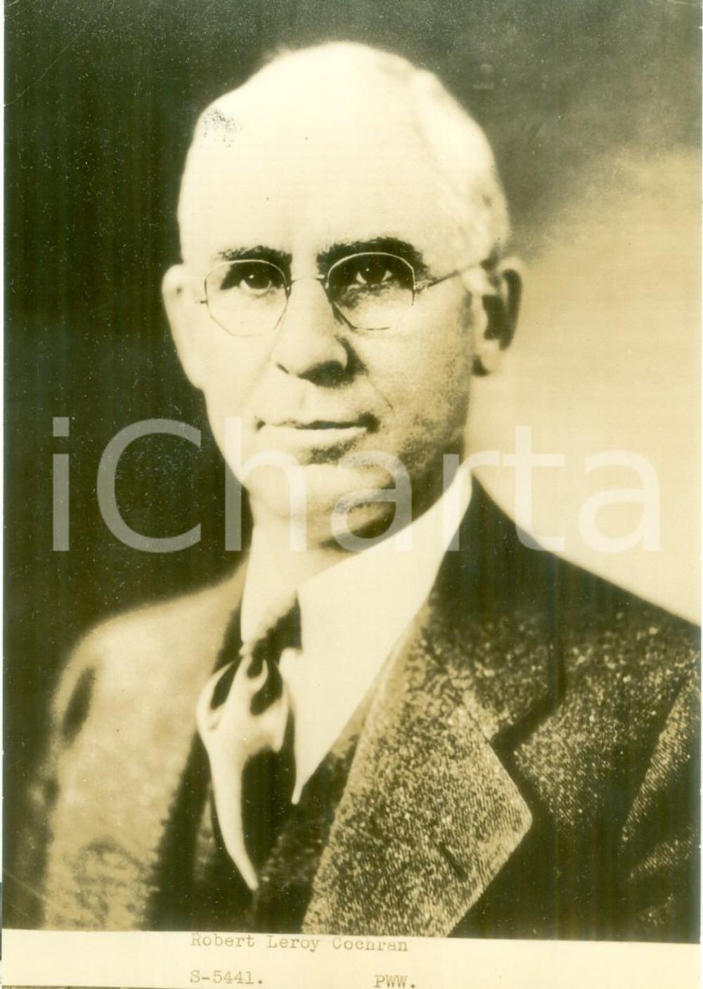 Fotografia d epoca originale 1945 ca USA Robert Leroy COCHRAN Governatore del NEBRASKA Fotografia 1