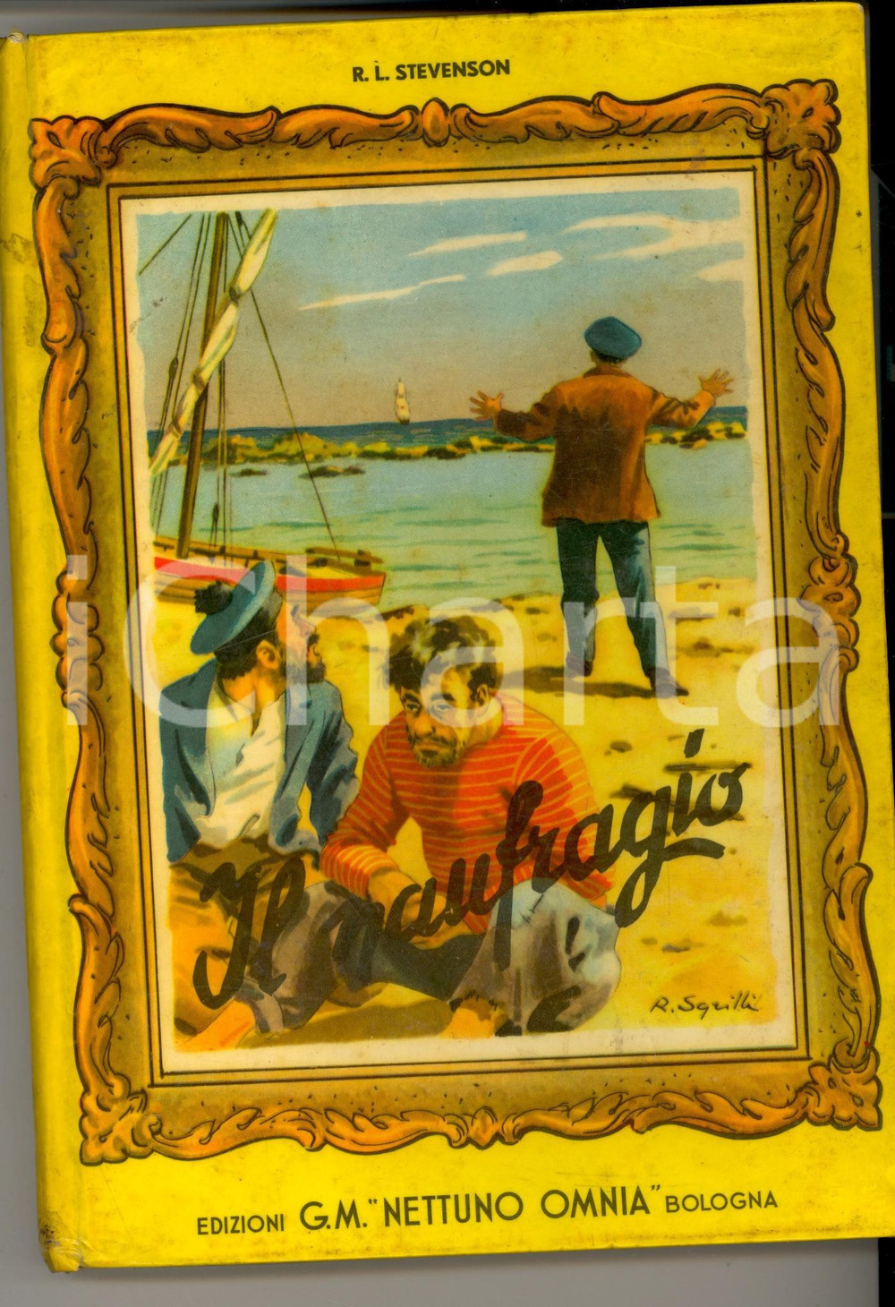 Libro, pubblicazione d epoca 1954 R. L. STEVENSON Il naufragio ed. NETTUNO OMNIA BOLOGNA pp. 170 1