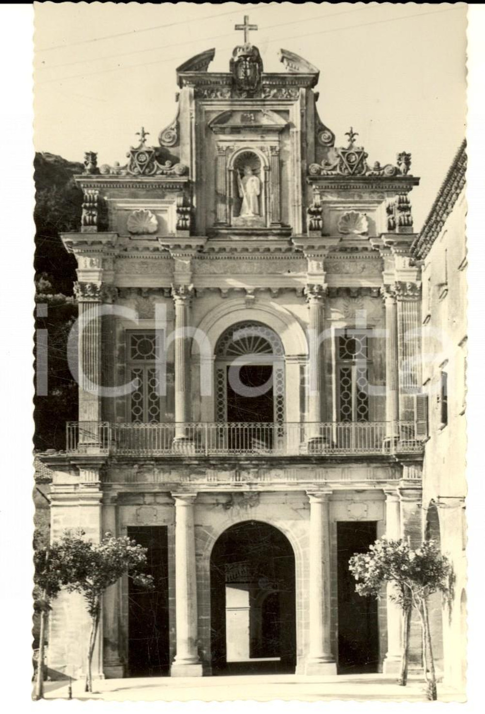Fotografia d epoca originale 1950 ca PAOLA CS Veduta del santuario di SAN FRANCESCO Foto cartolina seriale 1