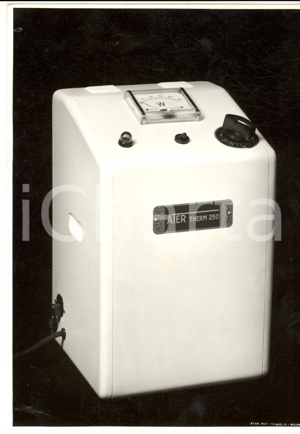 Fotografia d epoca originale 1960 ca MILANO Ditta ATER Apparecchio medico per esami THERM 250  Foto CRIMELLA 1