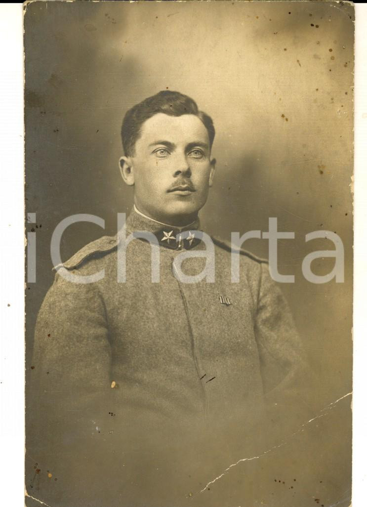 Fotografia d epoca originale 1915 ca WW1 BOLOGNA REGIO ESERCITO Ufficiale di fanteria Foto cartolina RIDOLFI 1