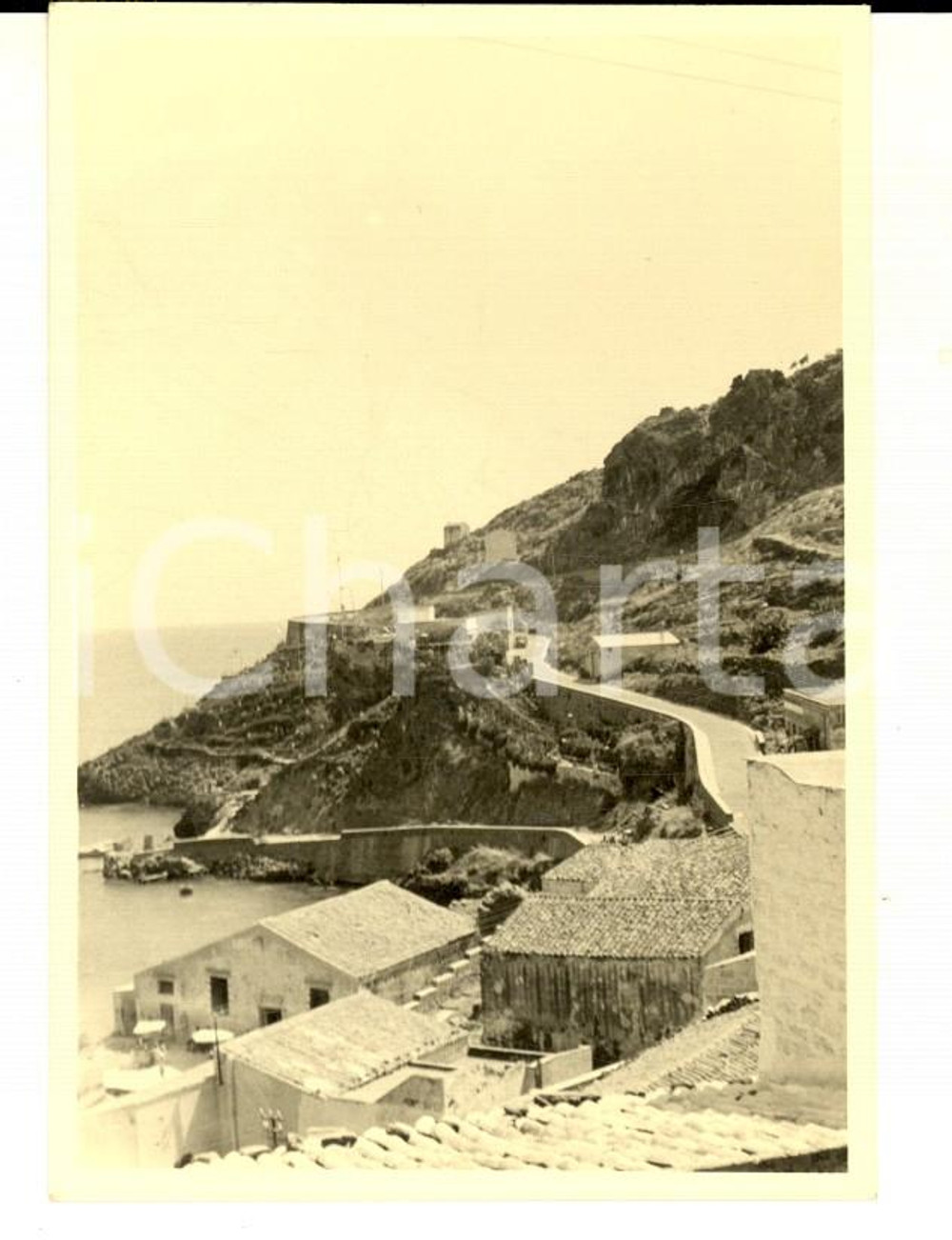 Fotografia d epoca originale 1957 USTICA PA Panorama dell isola a Ferragosto Foto VINTAGE 8x10 cm 1