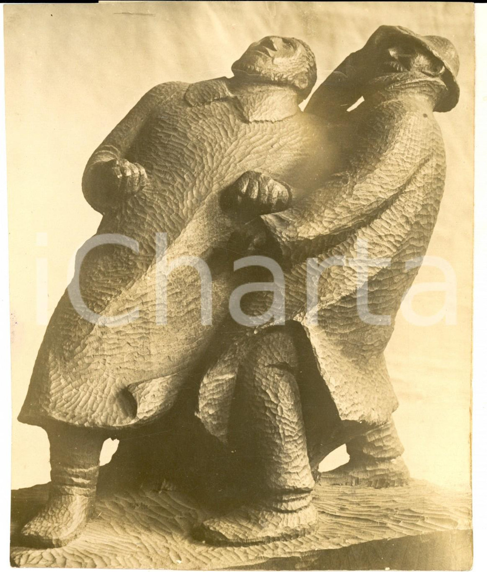 Fotografia d epoca originale 1930 ca ART Ernst BARLACH Panischer Schrecken Photo sculpture 14x17 cm 1