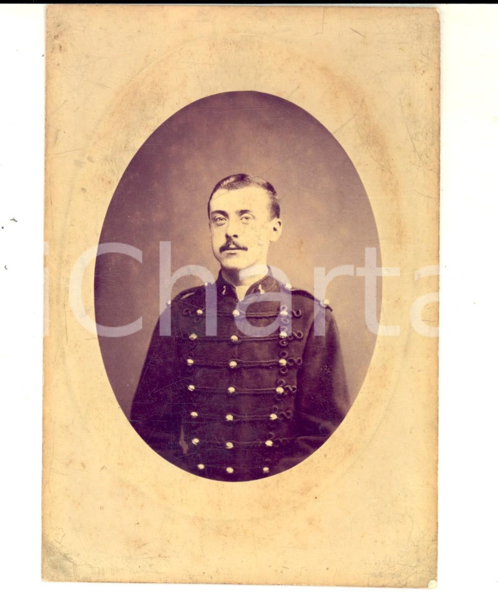 Fotografia d epoca originale 1915 ca WW1 FRANCE Officier du 1er rÃ©giment Photo 12x14 cm 1
