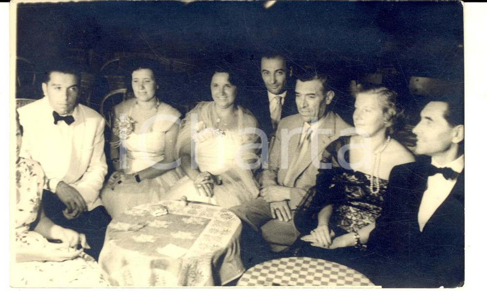 Fotografia d epoca originale 1950 ca VARAZZE SV Gli invitati a una serata di gala Foto AMBROSIANA 1