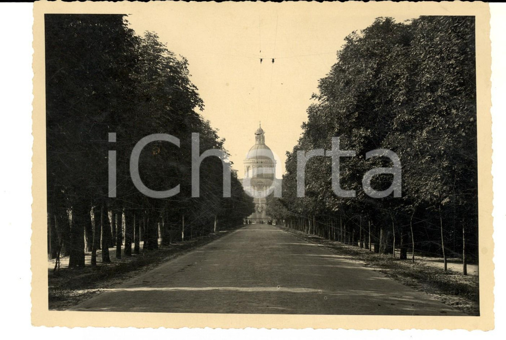 Fotografia d epoca originale 1950 CARAVAGGIO BG Viale del Santuario della Beata Vergine Foto 16x12 1