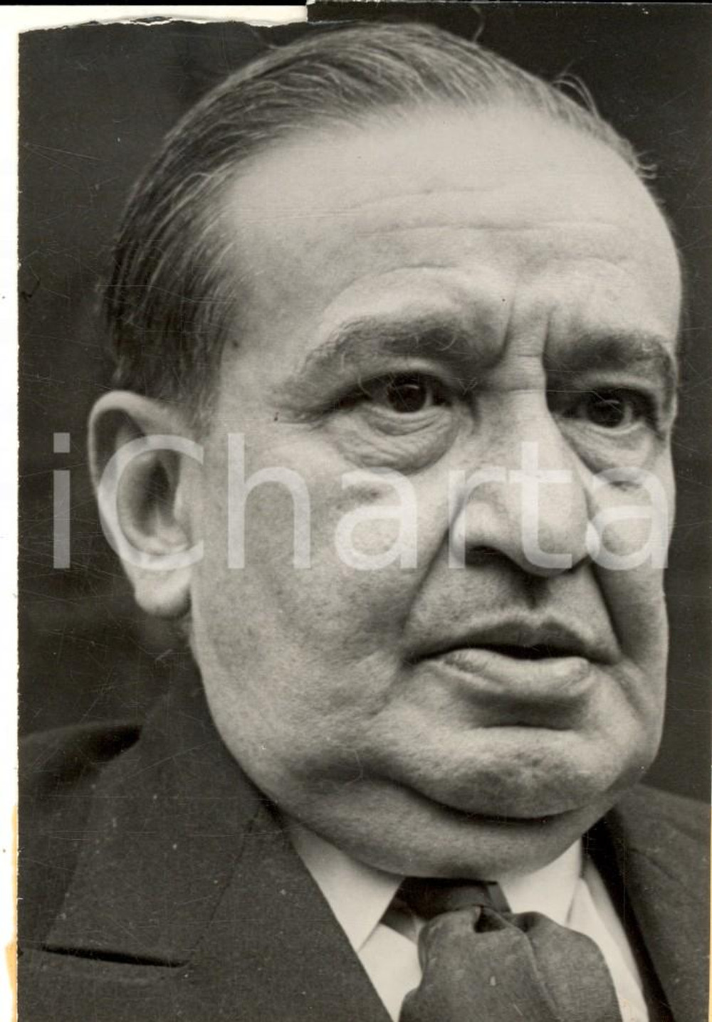 Fotografia d epoca originale 1951 PARIS Ritratto del ministro Maurice PETSCHE Fotografia 9x12 cm DANNEGGIATA 1