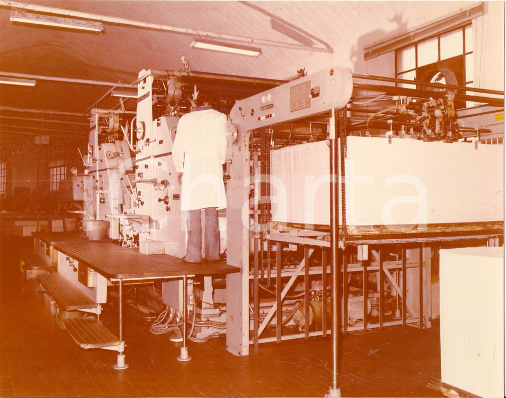 Fotografia d epoca originale 1975 ca PAVIA Tipografia Mario PONZIO Stampa Offset ROLAND 160 a 4 colori Foto 1