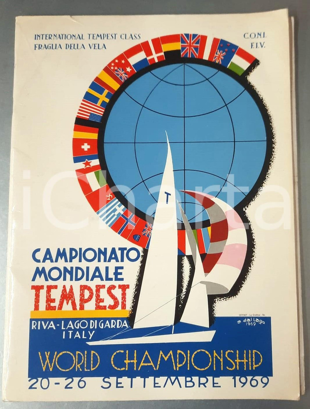 Libro, pubblicazione d epoca 1969 RIVA DEL GARDA  VELA  Campionato Mondiale TEMPEST Pubblicazione 1