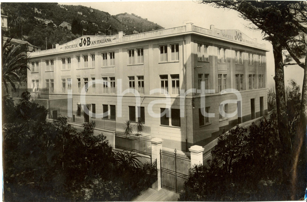 Fotografia d epoca originale 1932 GENOVA Stabilimento JOB SocietÃ  produttrice cartine per sigarette Foto 1