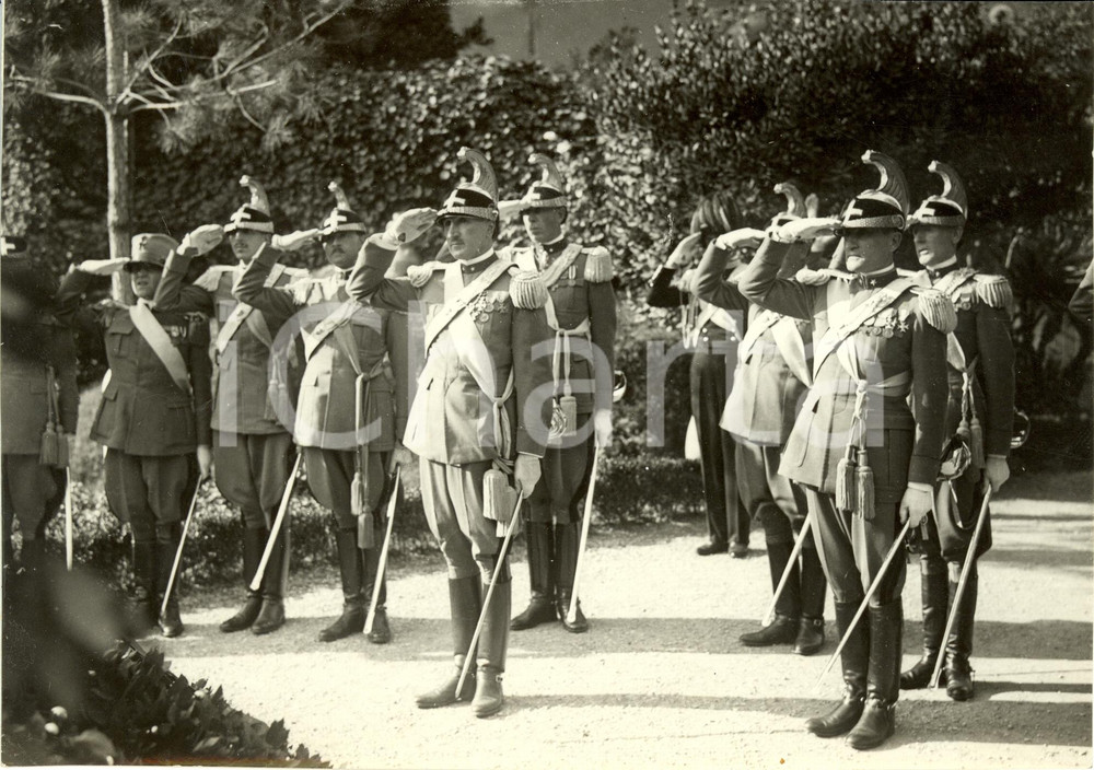 Fotografia d epoca originale 1933 ROMA Reggimento GENOVA CAVALLERIA all Ara dei Caduti Fascisti Fotografia 1