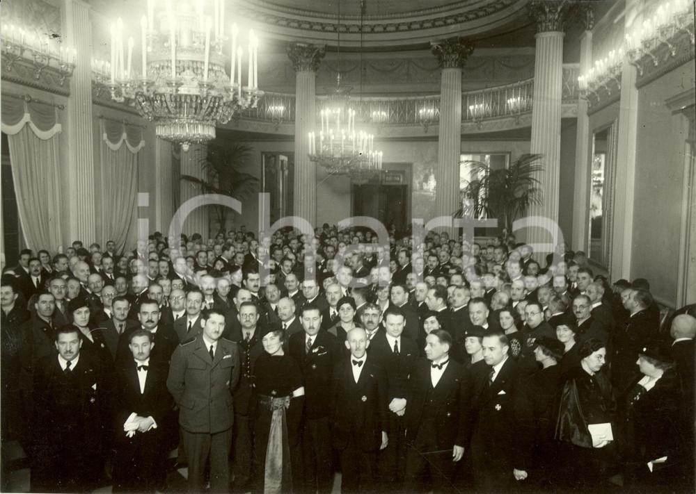 Fotografia d epoca originale 1936 VENEZIA Palazzo Reale  Dirigenti Fronte Patriottico AUSTRIACO Fotografia 1