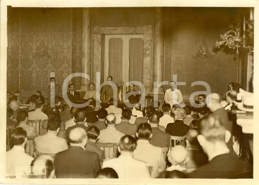 Fotografia d epoca originale 1938 ROMA Franco ANGELINI al Convegno per miglioramento Vita RURALE Fotografia 1