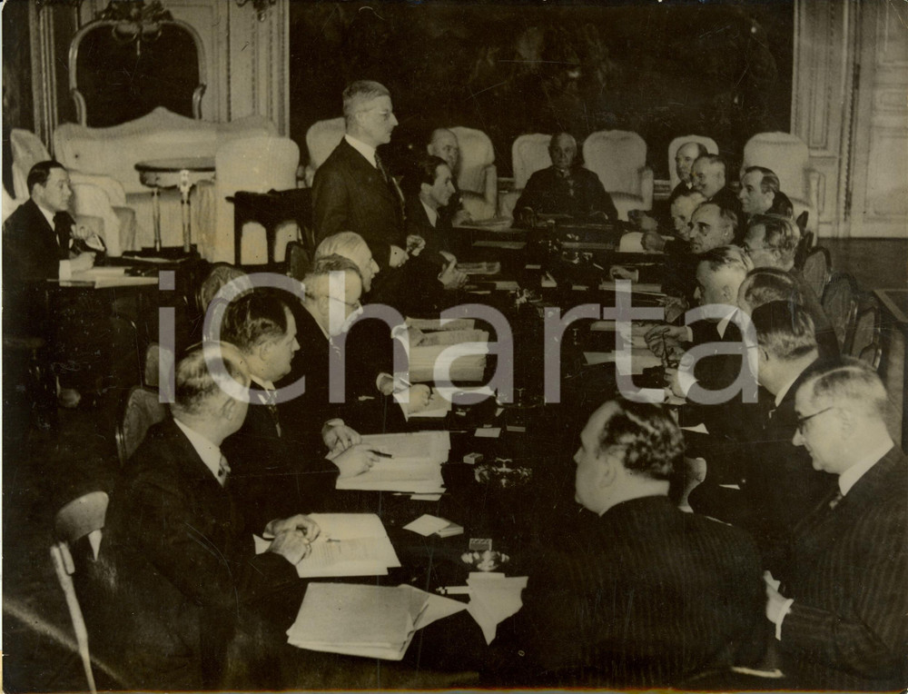 Fotografia d epoca originale 1938 AUSTRIA Il nuovo Consiglio dei Ministri Fotografia 1