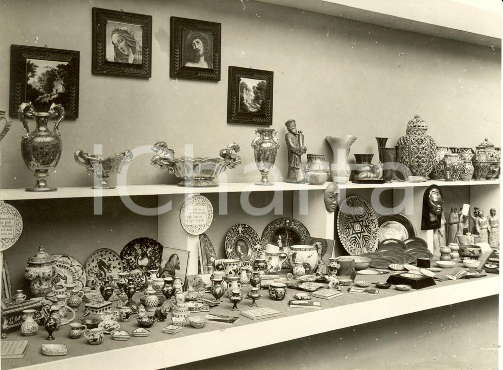 Fotografia d epoca originale 1938 FIRENZE Mostramercato Nazionale Artigianato  Padiglione CERAMICHE Foto 1