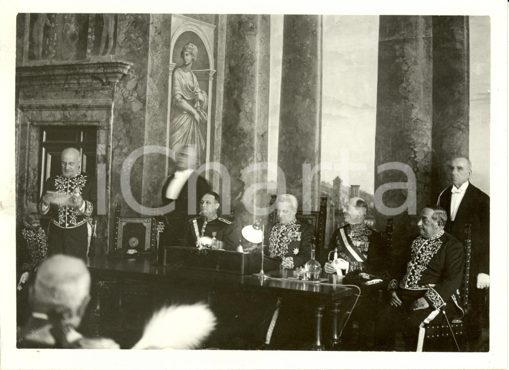 Fotografia d epoca originale 1933 ROMA REALE ACCADEMIA D ITALIA Inaugurazione V Anno Accademico Fotografia 1