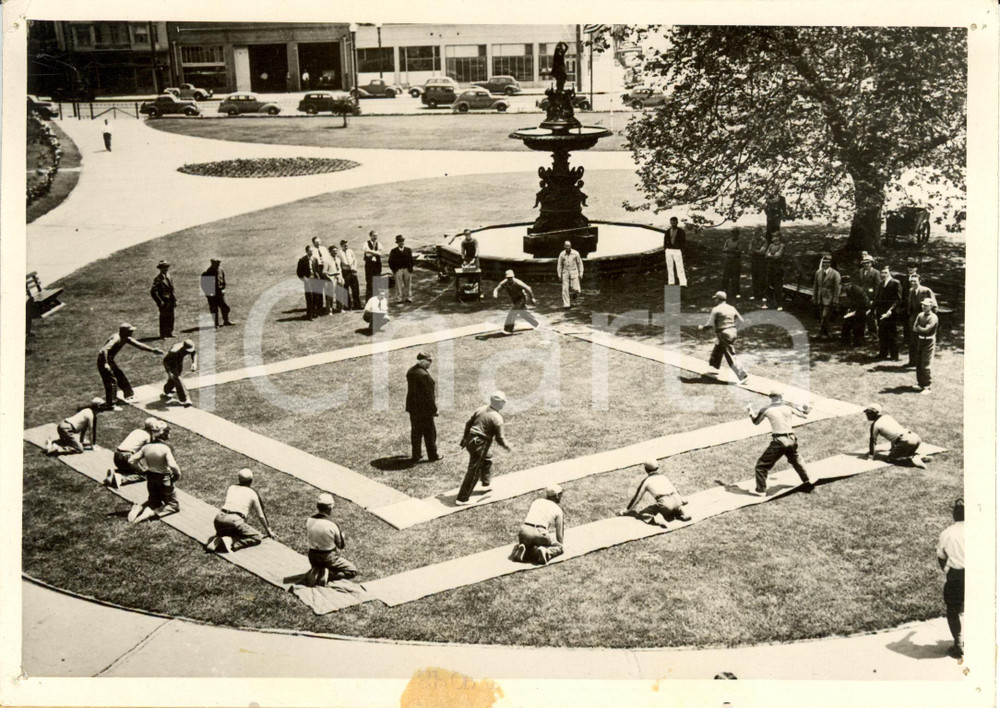 Fotografia d epoca originale 1938 OAKLAND USA CIECHI ospiti di un istituto giocano a baseball Fotografia 1