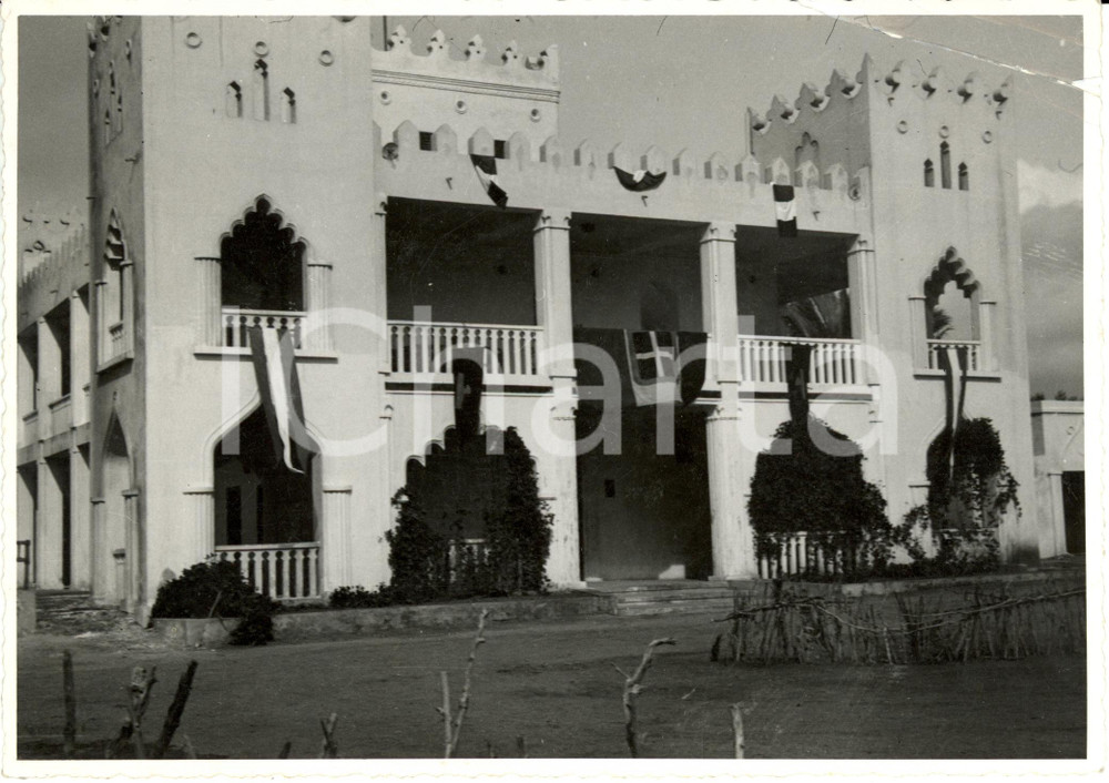 Fotografia d epoca originale 1935 ca BRAVA Somalia A.O.I. La residenza governatoriale Fotografia 1