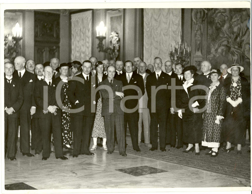 Fotografia d epoca originale 1937 MILANO Palazzo MARINO Guido PESENTI e Conservatori Castelli Medievali Foto 1