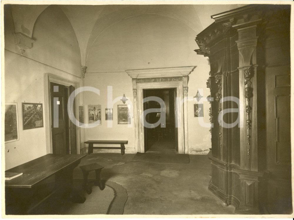 Fotografia d epoca originale 1930 VENEZIA Palazzo DUCALE Vestibolo della Mostra BIENNALE Fotografia 1