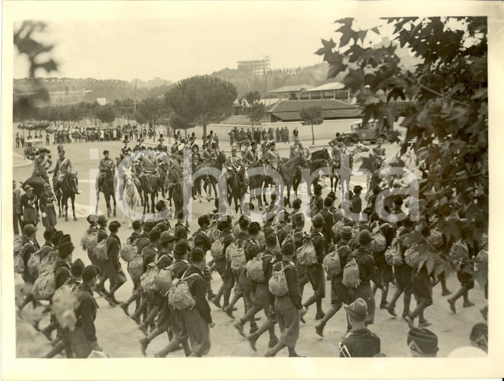 Fotografia d epoca originale 1931 ROMA Benito MUSSOLINI Rivista Avanguardisti CAMPO DUX Fotografia 1