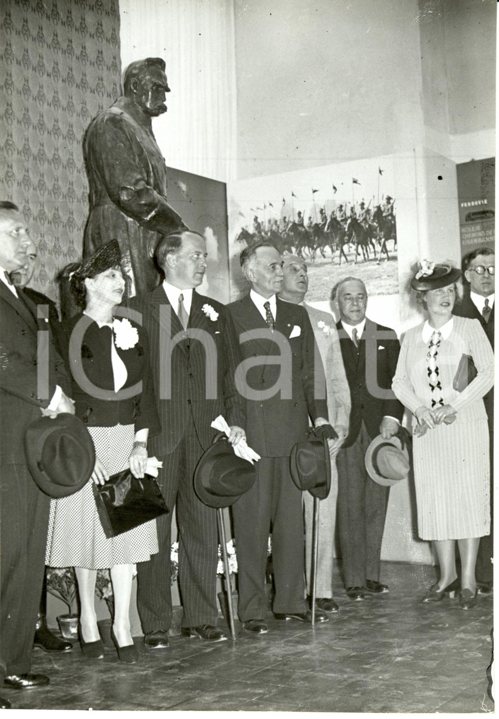 Fotografia d epoca originale 1939 MILANO Fiera Campionaria  Antoni ROMANO Ministro visita Padiglione POLONIA 1